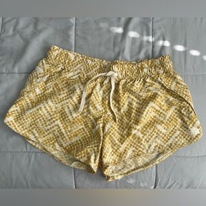The North Face Women’s River Shorts Yellow and White Checkered